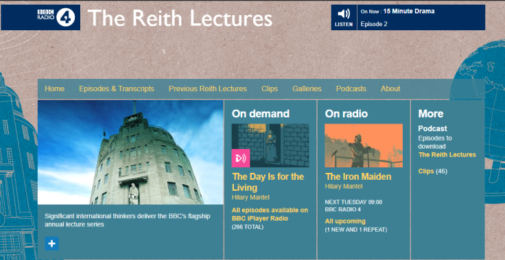 The Reith Lectures. Lecture 1 Hilary Mantel
